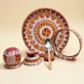Handcrafted Karwachauth Pooja Thali Set | Traditional Festive Combo
