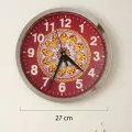 Pahadi Aipan Art Wall Clock 27 cm | Mandala Decor