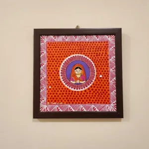 Elegant Kumaoni Aipan Wall Frame – Sacred Art for Home (15cm x 20cm) | PahadiKala