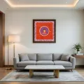 Elegant Kumaoni Aipan Wall Frame – Sacred Art for Home (15cm x 20cm)