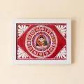 Traditional Namaste Lady handcrafted Painting | 15cm x 12cm Handcrafted Wall Art