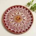 Handcrafted Aipan Pooja Thali 30 cm | Traditional Pooja Plate
