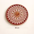Handcrafted Aipan Pooja Thali 30 cm | Traditional Pooja Plate