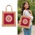 Handcrafted Aipan Art Jute Bag 14x14 Inch Eco Friendly Tote