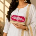 Handmade Jute Aipan Art Purse for Women 9x5 Inch