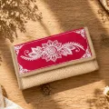 Handmade Jute Aipan Art Purse for Women 9x5 Inch