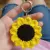 Handmade Sunflower Keychain 5 cm | Crochet Flower Bag Charm