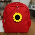 Handmade Sunflower Keychain 5 cm | Crochet Flower Bag Charm