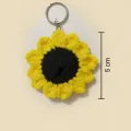 Handmade Sunflower Keychain 5 cm | Crochet Flower Bag Charm
