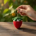 Handmade Crochet Strawberry Keychain 5 cm |