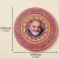 Traditional handcrafted Photo Aipan Wall frame 11 Inch (27.94 cm) | Traditional Red Mandala Decor