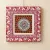 Traditional Red ईजा Aipan Wall Frame 18x18 cm | Om Mandala Decor