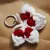 Handmade Crochet Butterfly Keychain 5cm | Cute Red White Keyring