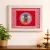 Handcrafted Aipan Glass Frame | Traditional Kumaoni Art Wall Decor | Ethnic Red Handmade Frame for Home & Pooja 15*18cm