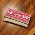 Handmade Aipan Art Hand Purse 9x5 Inch Wallet