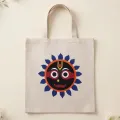 Cotton Tote Bag with Jagannath Design – Eco-Friendly 18×14 cm