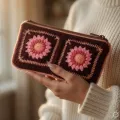 Handmade Crochet Floral Zipper Pouch for Essentials