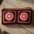 Handmade Crochet Floral Zipper Pouch for Essentials