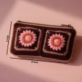 Handmade Crochet Floral Zipper Pouch for Essentials