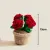 Handmade Crochet Rose Pot – Cute Decor & Gift (13 cm)