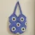 Blue Daisy Crochet Shoulder Bag | Handmade Floral Tote Bag (26x24 cm)