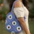 Blue Daisy Crochet Shoulder Bag | Handmade Floral Tote Bag (26x24 cm)