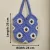 Blue Daisy Crochet Shoulder Bag | Handmade Floral Tote Bag (26x24 cm)