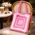 Handmade Pink Crochet Tote Bag 14x14 Inch | Stylish Women Handbag