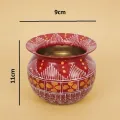 Handmade Aipan Pooja Thali Set 12 Inch with Lota & Channi