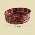 Handmade Aipan Pooja Thali Set 12 Inch with Lota & Channi