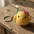 Handmade Crochet Chick Keychain 8 cm Cute Bag Charm