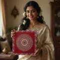 Handmade Aipan Art Wall Decor (30x30 cm) | Traditional Kumaoni Wall Art