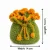 Handmade Crochet Drawstring Pouch 14x14 cm | Cute Floral Potli Bag