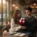 Handmade Beautiful Crochet Rose Bouquet 30x15 cm | Romantic Flower Gift