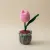 Handmade Crochet Tulip Flower Pot 17cm*6cm – Cute Home Decor