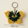 Handmade Crochet Butterfly Keychain 6cm Cute Bag Charm Gift-6cm