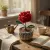 Handmade Crochet Red Rose Mini Pot Décor 10cm x 5cm | Cute Floral Table Decoration