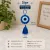 Handmade Crochet Evil Eye Hanging Charm 12x5 cm for Car Decor