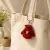 Handmade Crochet Red Bird Keychain – Cute Bag Charm & Key Ring 6 cm