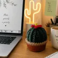 Handmade Crochet Cactus Decor 7 cm | Milk Cotton Yarn Mini Desk Decor