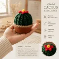 Handmade Crochet Cactus Decor 7 cm | Milk Cotton Yarn Mini Desk Decor