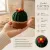 Handmade Crochet Cactus Decor 7 cm | Milk Cotton Yarn Mini Desk Decor