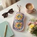 Handmade Crochet Glasses Pouch | Soft Spectacle Cover 13x7 cm