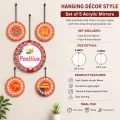 Aipan Art Acrylic Mirror Wall Décor Set of 5 | Self-Adhesive Decorative Mirrors