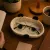 Handmade Crochet Panda Glasses Tray for Desk & Bedside