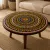 Handmade Mandala Painted Wooden Table 24 Inch Round Coffee Table