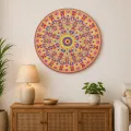 Handmade Neon Mandala Wall Art 24 Inch for Home Decor