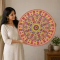 Handmade Neon Mandala Wall Art 24 Inch for Home Decor