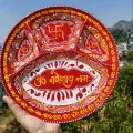 Handmade Ganesh Decorative Plate for Pooja & Home Décor