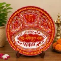 Handmade Ganesh Decorative Plate for Pooja & Home Décor